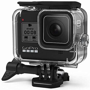 fitstill 60m waterproof case for go pro hero 8 black, protective underwater dive housing shell with bracket accessories for go pro hero8 action camera
