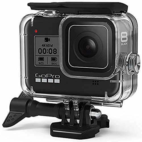 FitStill 60M Waterproof Case for Go Pro Hero 8 Black, Protective Underwater Dive Housing Shell with Bracket Accessories for Go Pro Hero8 Action Camera