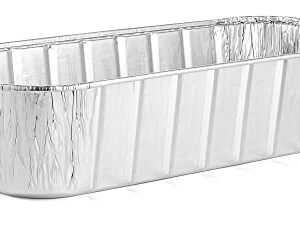 50 Pack Grease Drip Pan Liners | Compatible with Weber Genesis II LX 400 & 600, Summit 400 & 600 Gold & Platinum 6-burner Series, SmokeFire EX4, EX6 | Disposable Aluminum BBQ Drip Tray | 11 x 5 Inch