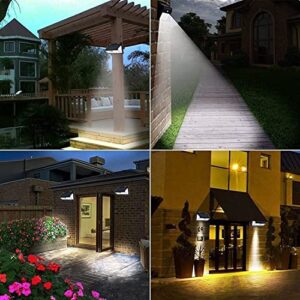 TOPUSER Solar Outdoor Lights,3 Modes Solar Flame Wall Light with Waterproof Motion Sensor Lights Solar Motion Lights for Yard Pathway Patio Garden Porch Backyards