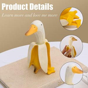 Banana Duck Decor - Creative Resin Sculpture,Novelty Art Statue for Garden Yard Outdoor Housewarming Garden Gifts Funny Birthday Gift to Friends 6 in * 3 in (Yellow)