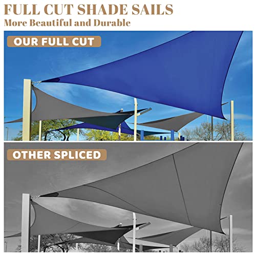 SUNLAX Sun Shade Sail, 10'x10'x10' Sand Triangle Canopy Shades for Outdoor Patio Pergola Cover Sunshade Sails UV Blocking Canovas Covers