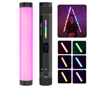 ulanzi vl110 rgb light wand, handheld light stick camera led video tube light bar, 2500-9000k dimmable, 2600mah battry cri 95+ with magnetic attraction for photography vlog tik tok