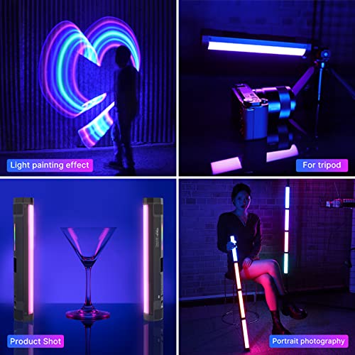 ULANZI VL110 RGB Light Wand, Handheld Light Stick Camera LED Video Tube Light Bar, 2500-9000K Dimmable, 2600mAh Battry CRI 95+ with Magnetic Attraction for Photography Vlog TIK Tok