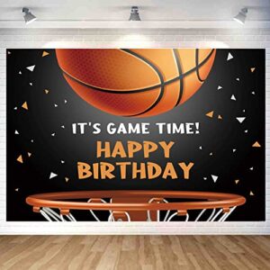 basketball happy birthday backdrop decorations basketball happy birthday banner basketball birthday photo background for home indoor outdoor birthday party decorations supplies 70.8 x 47.2 inch