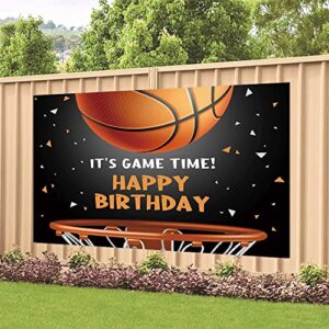 Basketball Happy Birthday Backdrop Decorations Basketball Happy Birthday Banner Basketball Birthday Photo Background for Home Indoor Outdoor Birthday Party Decorations Supplies 70.8 x 47.2 Inch