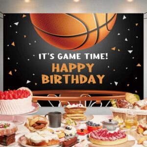 Basketball Happy Birthday Backdrop Decorations Basketball Happy Birthday Banner Basketball Birthday Photo Background for Home Indoor Outdoor Birthday Party Decorations Supplies 70.8 x 47.2 Inch