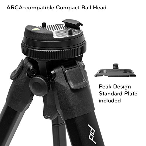 Peak Design Travel Tripod (Carbon Fiber) Ultra-Portable, Stable and Compact Professional Camera Tripod