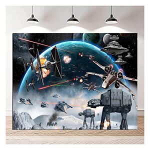 universe wars photography background spaceship interior science fiction series background with earth photo baby shower kids birthday decorations banner ５x３ft