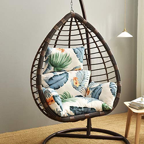 Hanging Chair Cushion, Cushions for Hanging Egg Chair,Washable Swing Chair Cushion, Thicken Patio Hanging Egg Chair Pad, Garden Hanging Basket Chair Seat (Only Cushion)(Hawaiian Style)