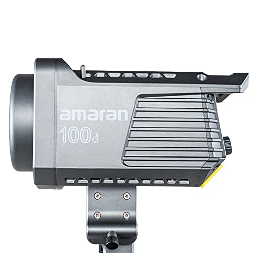 Amaran 100d LED Video Light, 130W CRI95+ TLCI96+ 39,500 lux@1m Bluetooth App Control 8 Pre-Programmed Lighting Effects DC/AC Power Supply Photography Shooting Light