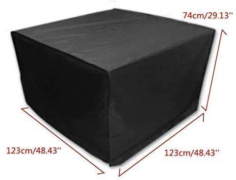 dDanke Black Patio Garden Furniture Cover Waterproof UV Outdoor Rain Snow for Table Chair Sofa Protection 48.4x48.4x29 Inch