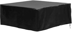 ddanke black patio garden furniture cover waterproof uv outdoor rain snow for table chair sofa protection 48.4×48.4×29 inch