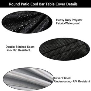 Persever Patio Cooler Bar Table Cover,Outdoor Side Bar Table Cover for Keter Pacific Cool Bar Tables,Waterproof Heavy Duty Protection for Patio Furniture Set-20 x 22 inch