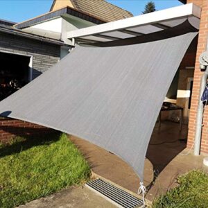 kanagawa sun shade sail 10’x13′ grey rectangle uv block canopy awning shelter fabric cloth screen for outdoor patio garden backyard activities