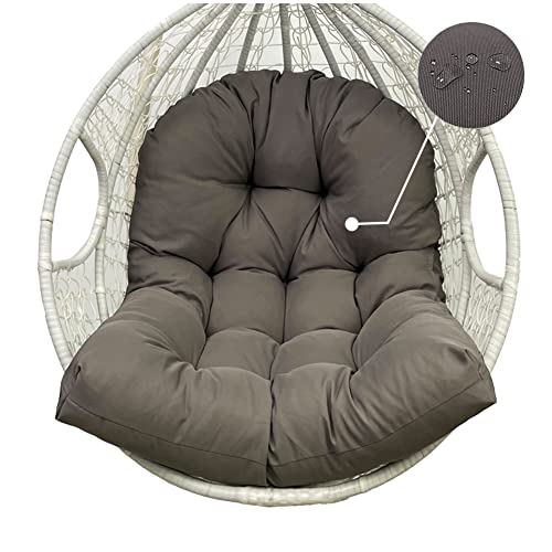 Hanging Basket Hanging Egg Chair Cushions,Indoor/Outdoor Swing Chair Cushion,Waterproof Soft Comfy Hammock Chair Seat Pads Back Cushion,Basket Chair Cushion for Patio Garden (Dark Grey)