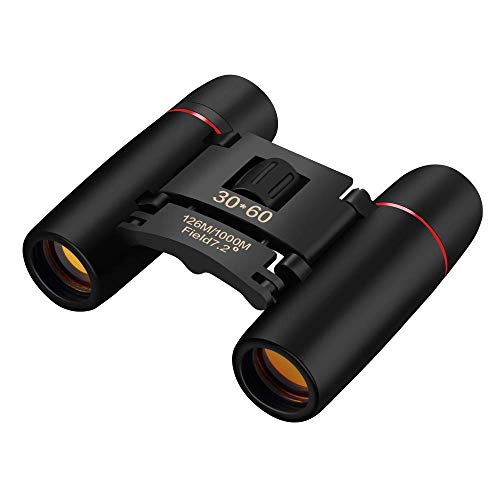 30x60 Mini Compact Binoculars for Kids and Adults, Portable Pocket Foldable Binoculars for Waterproof Bird Watching, Mountaineering, Outdoor Hunting