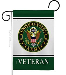 usa decoration army veteran garden flag armed forces rangers united state american military retire official house decoration banner small yard gift double-sided, 13″x 18.5″, made in usa