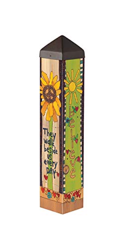 Studio M with Us Everyday Art Pole Outdoor Decorative Garden Post, Made in USA, 20 Inches Tall