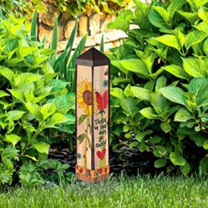 Studio M with Us Everyday Art Pole Outdoor Decorative Garden Post, Made in USA, 20 Inches Tall