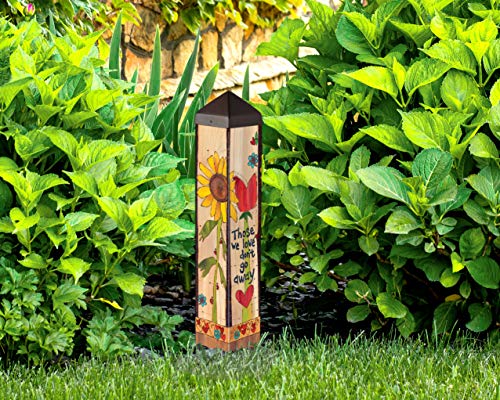 Studio M with Us Everyday Art Pole Outdoor Decorative Garden Post, Made in USA, 20 Inches Tall