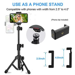 Webcam Tripod Stand Extendable Desktops Tripod for Camera/Phone/Webcam, Desk Tripod Mount Holder Compatible with Logitech Stream Webcam C925e C922x C922 C930e C930 C920 C615 /Camera/iPhone/Ring Light