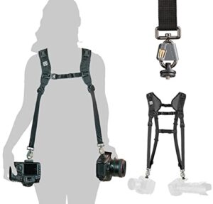 blackrapid double breathe camera harness, trusted design for one or two slr, dslr, mirrorless cameras