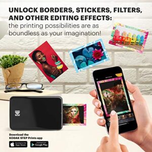 KODAK Step Wireless Mobile Photo Mini Color Printer (White) Compatible w/ iOS & Android, NFC & Bluetooth Devices