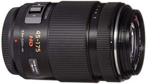 panasonic lumix g x vario power zoom lens, 45-175mm, f4.0-5.6 asph, mirrorless micro four thirds, power optical i.s, h-ps45175k (usa black)