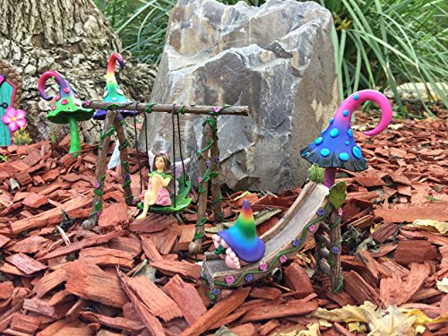 GlitZGlam Emma The Sitting Garden Fairy – a Miniature Fairy Statue for Your Fairy Garden