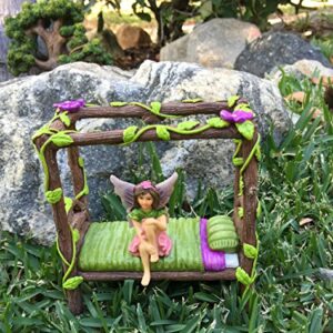 GlitZGlam Emma The Sitting Garden Fairy – a Miniature Fairy Statue for Your Fairy Garden