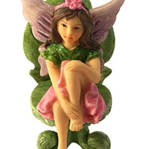 GlitZGlam Emma The Sitting Garden Fairy – a Miniature Fairy Statue for Your Fairy Garden