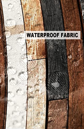 Waterproof Outdoor Throw Pillow Cover Farmhouse Rustic Wood Lumbar Pillowcases Set of 2 Brow Grunge Planks Barn Hardwood Decorative Patio Furniture Pillows for Couch Garden 20 x 12 Inches