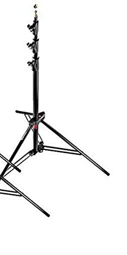 Manfrotto 1004BAC 144-Inch Air Cushioned Aluminum Master Light Stand with 4 Sections and 3 Risers, 3-Pack (Black)