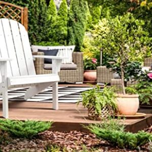 Vobelta Adirondack Chair, Premium Poly Lumber, Heavy Duty, Weatherproof, Recyclable Plastic, Outdoor Garden Patio Poolside Adirondack Chairs, Classic Collection (White)