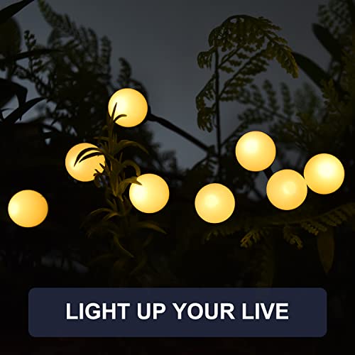 MAKYTWOW Solar Garden Lights, Outdoor Waterproof, Solar Powered Firefly Lights, Warm White Garden Decorations Lights for Path Landscape 4Pack