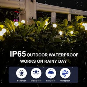 MAKYTWOW Solar Garden Lights, Outdoor Waterproof, Solar Powered Firefly Lights, Warm White Garden Decorations Lights for Path Landscape 4Pack