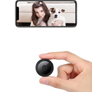 Camera Mini 1080P Smart Wireless Wireless WiFi Camera Home Security Surveillance Cam Car Tiny Nanny Cam, Small Portable Baby Cameras Dog Pet Camera for Indoor Outdoor Black