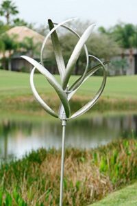 marshall home and garden cheyenne wind spinner, silver