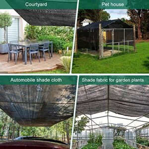 Kesfitt Garden 70% Shade Cloth, Resistant Sun Shade Net 6.5x10FT Mesh Tarp with HDPE Material and Reinforced Grommets Shade Trap for Greenhouse, Plant, Pergola, and Backyard Patio Sunshade