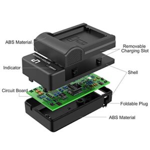 LP-E10 Battery Charger, LP Charger Compatible with Canon EOS Rebel T7, T6, T5, T3, T100, 4000D, 3000D, 2000D, 1500D, 1300D, 1200D, 1100D & More (Not for T3i T5i T6i T6s T7i)