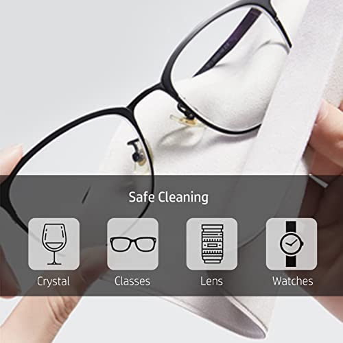 10 Pack Assorted Colors Microfiber Cleaning Cloths Multicolor Glasses Cleaning Cloth for Eyeglasses, Camera Lens, Cell Phones, Laptops, LCD TV Screens and More