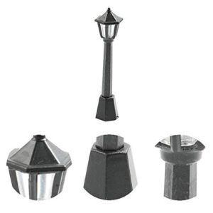 BESPORTBLE 6pcs Mini Street Light Model Solar Lamp Post Lights Outdoor Pathway Lantern Post Doll House Fairy Garden Decorations Accessories