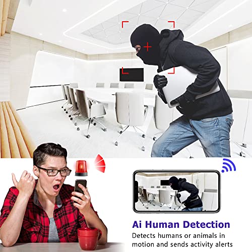 Usnyabni Wireless Camera WiFi Security Dog Body Small Detector Cameras,Pet Mini Home Nanny Cam with Babysitter Surveillance Camera,Indoor and Outdoor Cams Compatible with Android