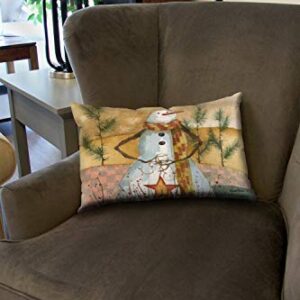 Toland Home Garden Americana Snowman 12 x 19 Inch Decorative Indoor, Pillow Case Only (2-Pack)