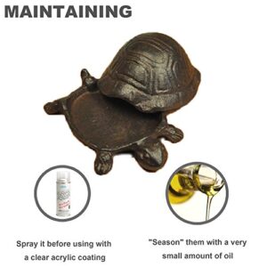 G Ganen Cast Iron Key Hider- Outdoor | Indoor Decoration- Garden Accessory- for Key | Ear Studs | Ring | Paper Clip- 1 Pcs (Turtle)