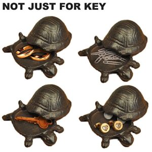 G Ganen Cast Iron Key Hider- Outdoor | Indoor Decoration- Garden Accessory- for Key | Ear Studs | Ring | Paper Clip- 1 Pcs (Turtle)