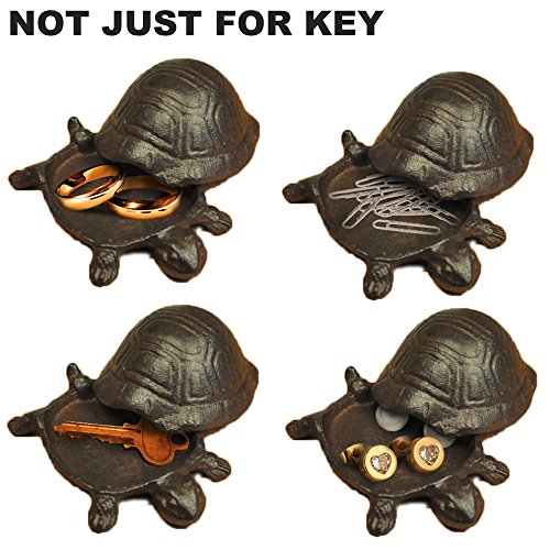 G Ganen Cast Iron Key Hider- Outdoor | Indoor Decoration- Garden Accessory- for Key | Ear Studs | Ring | Paper Clip- 1 Pcs (Turtle)