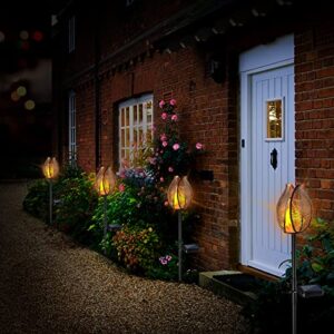 TomCare Solar Lights Outdoor Solar Garden Lights Landscape Lighting for Patio Yard Lawn