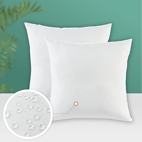 Codi Outdoor Pillow Inserts Set of 2, 20x20 Throw Pillows Insert, Water Resistant Decorative Stuffing Cushion for Patio Furniture. Couch, Porch Indoor Outdoors